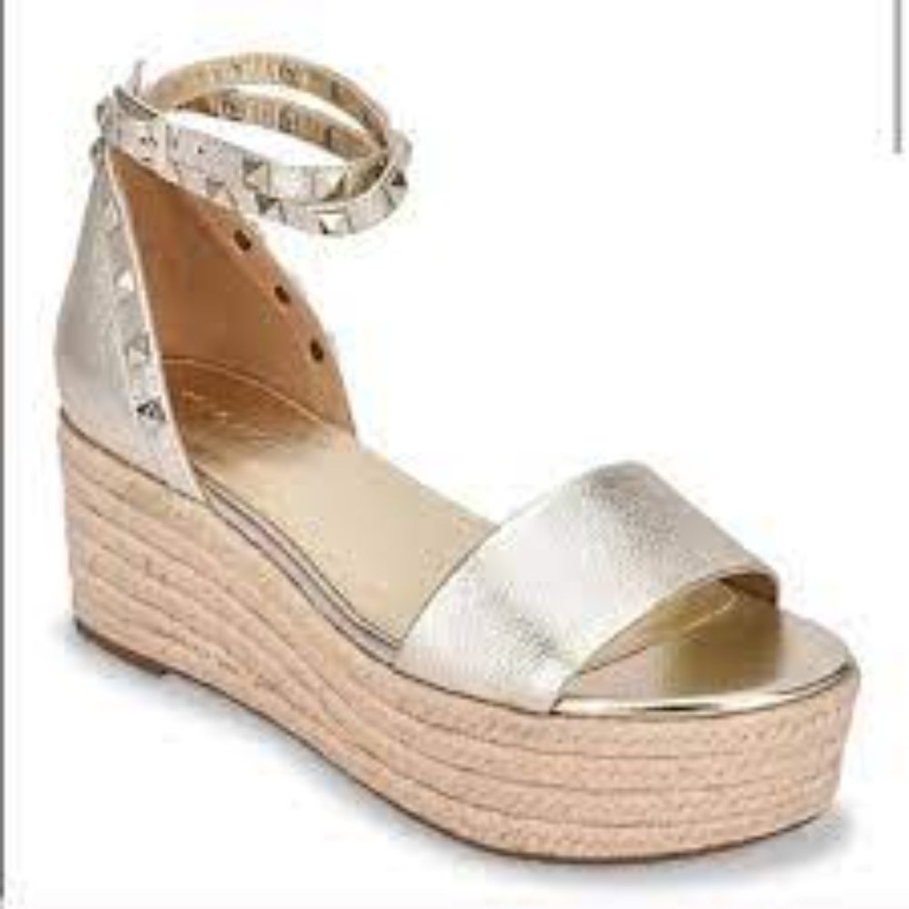 NEW Marc Fisher Jazlyn Metallic Espadrille Wedge